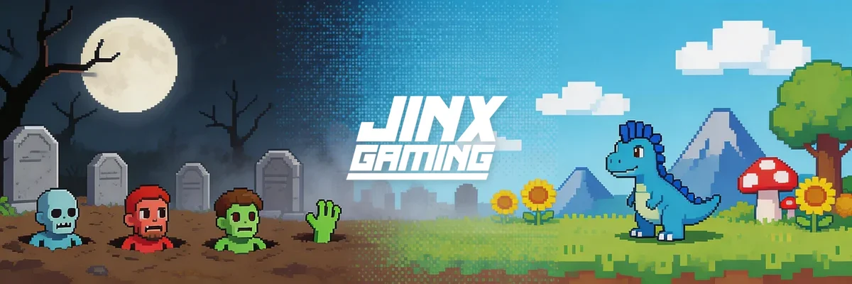 Jinx Gaming Slots — 2 Spiele mit Horror und Retro-Pixel-Grafik