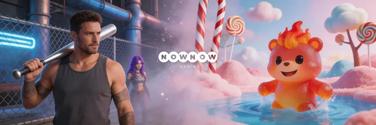 NowNow Gaming Slots — 8 Spiele mit Action und Candy-Welten
