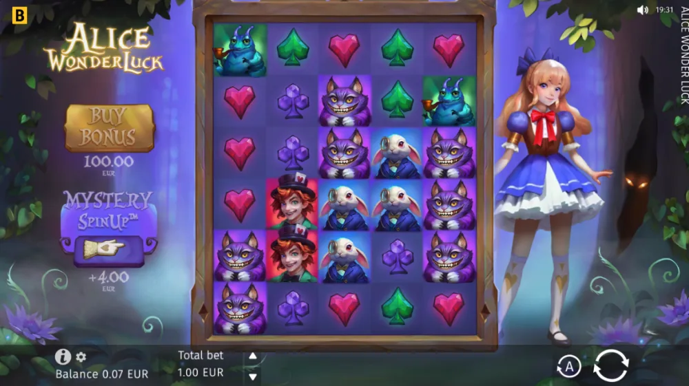 Alice WonderLuck Slot von BGaming — Freispiele mit Feature-Auswahl