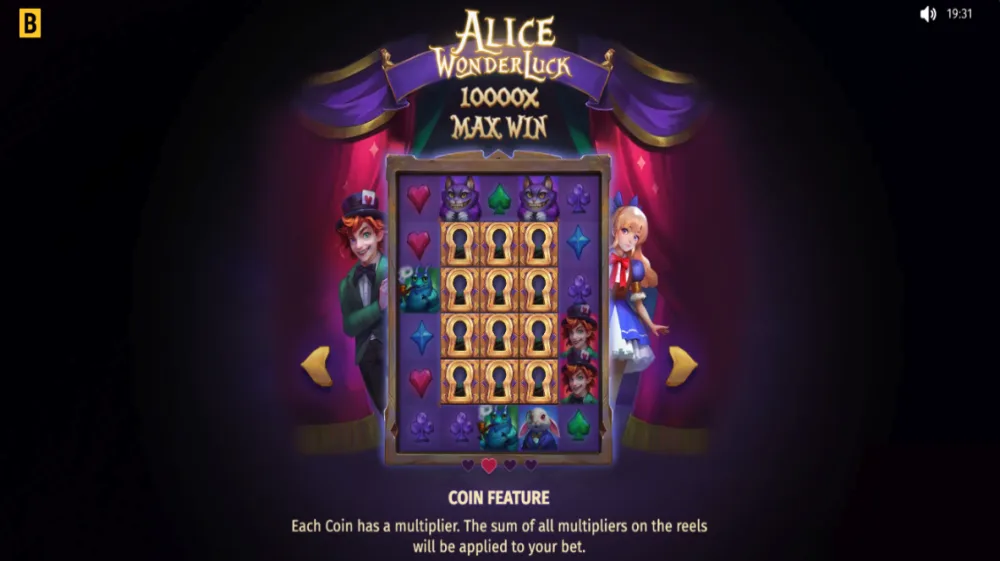 Alice WonderLuck Slot von BGaming — Wunderland-Theme mit Mystery Symbols