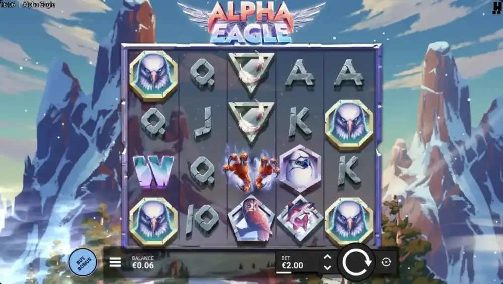 Alpha Eagle Slot von Hacksaw Gaming — Gameplay mit Stack'n'Sync Kopien auf dem Retro-Grid