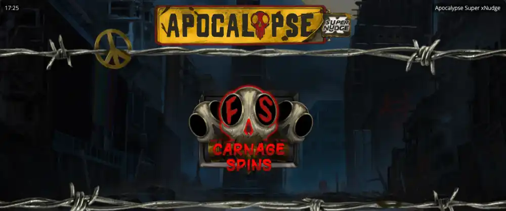 Apocalypse Slot von Nolimit City — postapokalyptisches Setting mit Zombie-Kreaturen auf dem 6x4 Grid