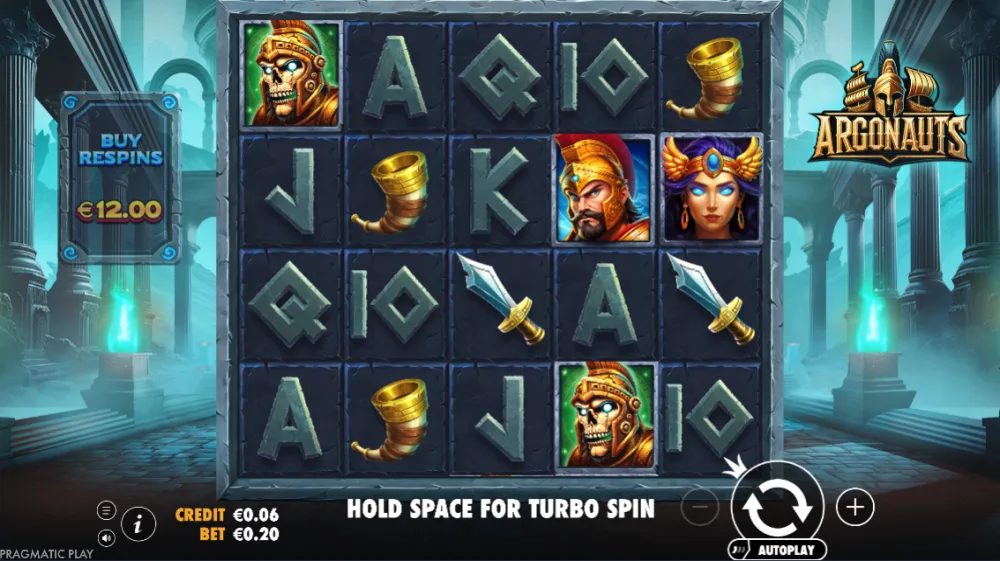 Argonauts Slot von Pragmatic Play — Gameplay auf dem 5x4 Grid