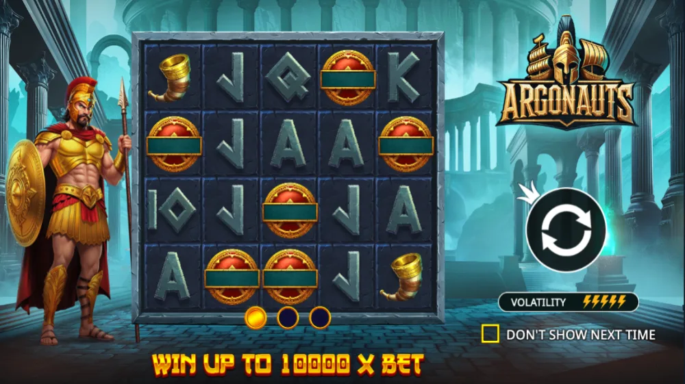 Argonauts Slot von Pragmatic Play — Griechische Helden auf dem 5x4 Grid mit Money Symbols