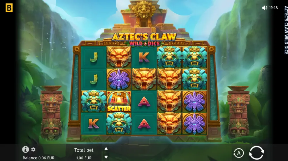 Aztec's Claw Wild Dice Slot von BGaming — D20-Würfel Claw-Minispiel