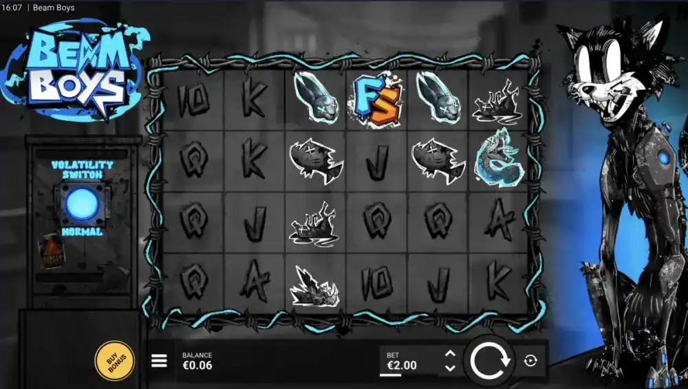 Beam Boys Slot von Hacksaw Gaming — Gameplay auf dem 6x4 Grid