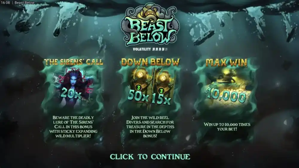 Beast Below Slot von Hacksaw Gaming — Tiefsee-Atmosphäre mit Sirenen