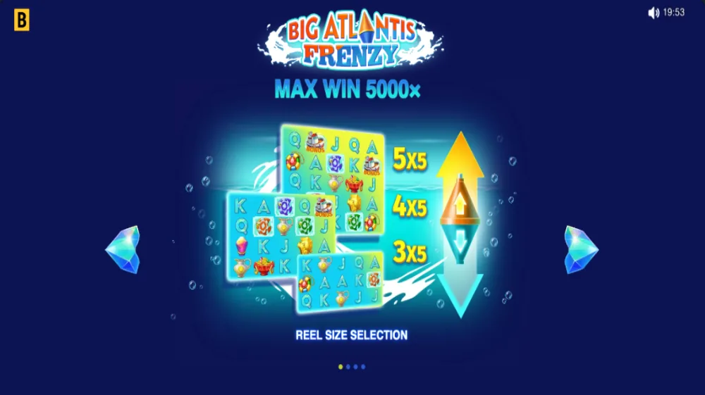 Big Atlantis Frenzy Slot von BGaming — Unterwasser-Abenteuer mit variablem Grid