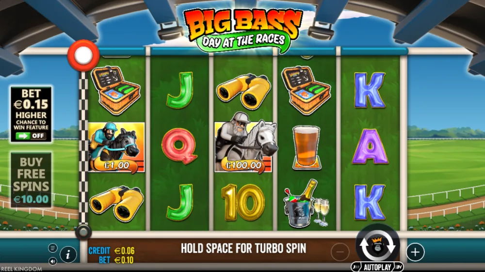 Big Bass Day at the Races Slot von Pragmatic Play — Gameplay auf dem 5x3 Grid