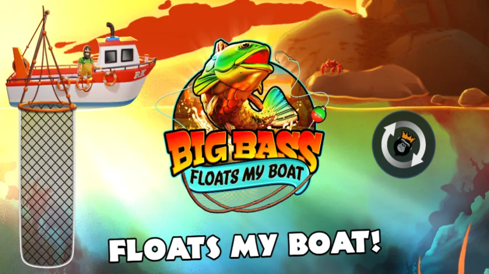 Big Bass Floats My Boat Slot von Pragmatic Play — Angelboot-Szene auf dem 5x3 Grid