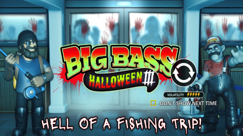 Big Bass Halloween 3 Slot von Pragmatic Play — Halloween-Angelszene auf dem 5x3 Grid