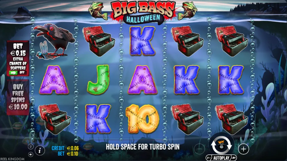 Big Bass Halloween Slot von Pragmatic Play — Gameplay auf dem 5x3 Grid