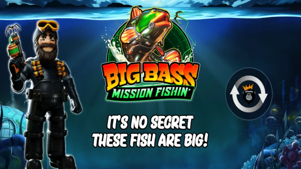 Big Bass Mission Fishin Slot von Pragmatic Play — Nachtangel-Szene auf dem 5x3 Grid