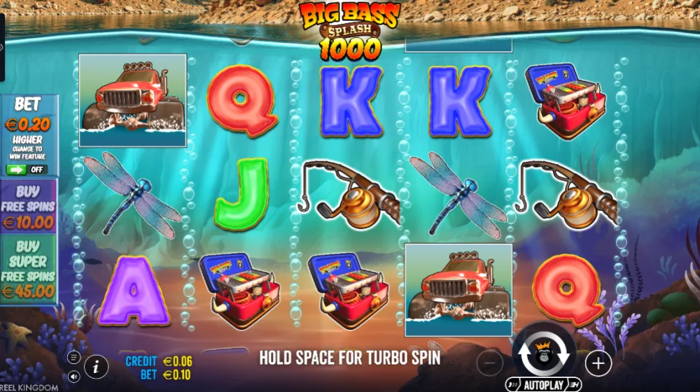 Big Bass Splash 1000 Slot von Pragmatic Play — Gameplay mit hohen Money Symbols