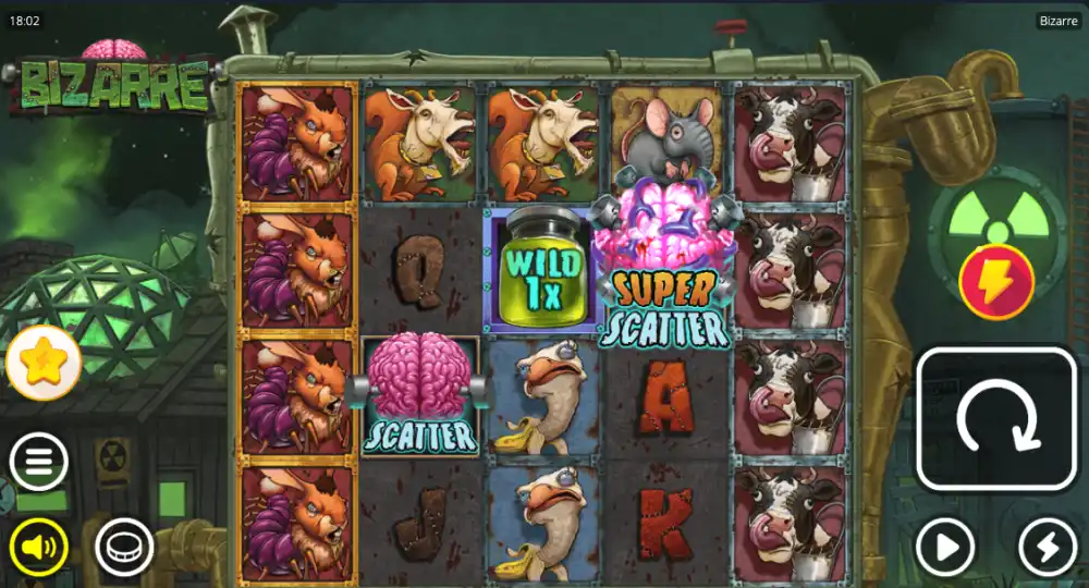 Bizarre Slot von Nolimit City — xSplit Wilds und Chimera Spins auf dem 5x4 Grid