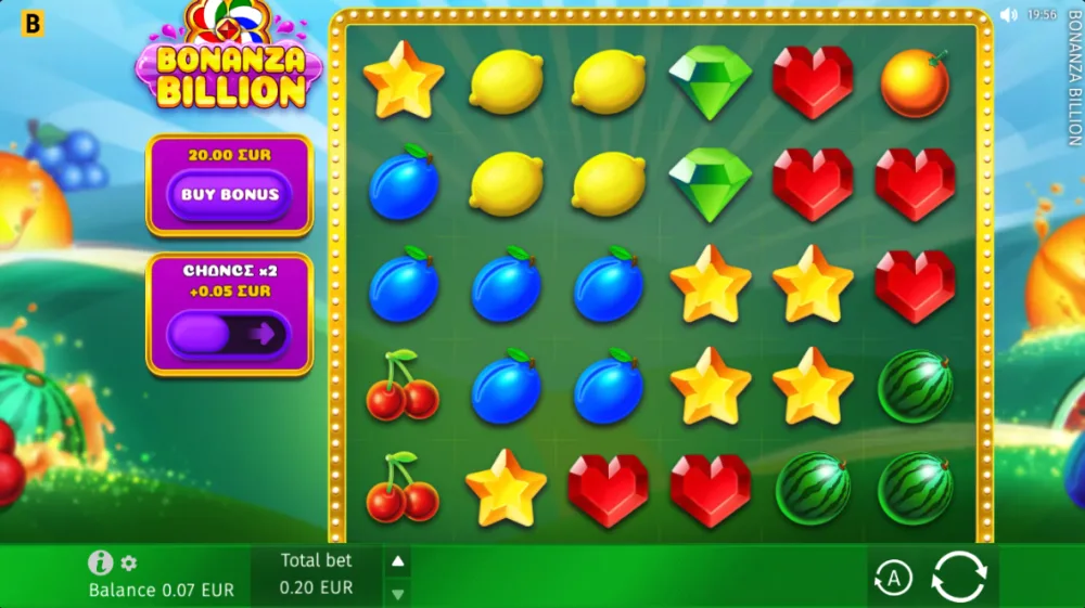 Bonanza Billion Slot von BGaming — Gameplay mit Kaskaden