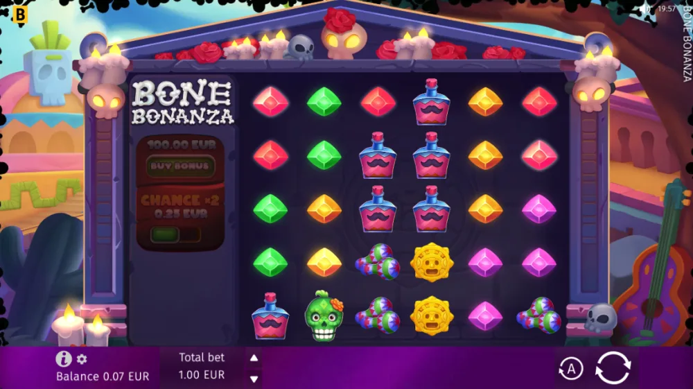 Bone Bonanza Slot von BGaming — Gameplay mit Level-Anzeige