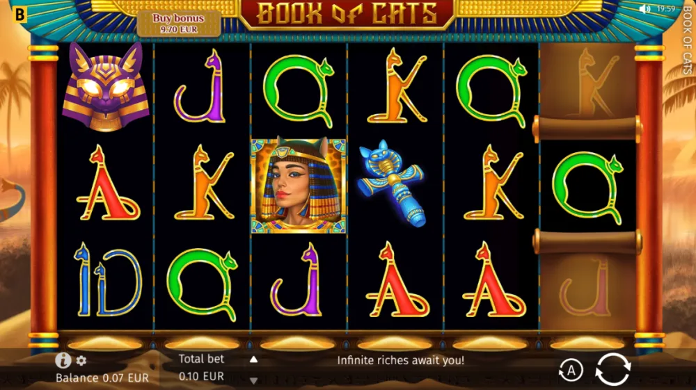 Book of Cats Slot von BGaming — Gameplay mit Expanding Symbols