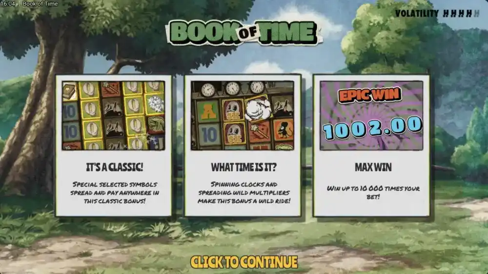 Book of Time Slot von Hacksaw Gaming — Expanding Symbols und Clock Feature auf dem 5x4 Grid