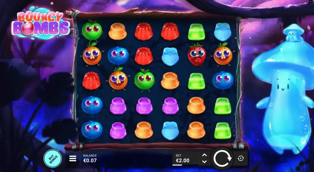 Bouncy Bombs Slot von Hacksaw Gaming — Gameplay mit Bomben-Symbolen