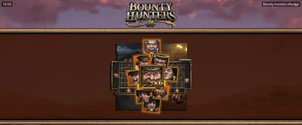 Bounty Hunters Slot von Nolimit City — xNudge Wilds auf dem 5x3 Western-Grid