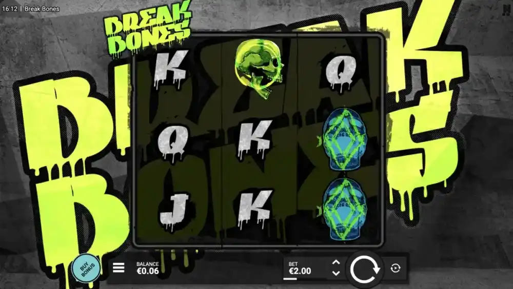 Break Bones Slot von Hacksaw Gaming — Gameplay auf dem kompakten 3x3 Grid