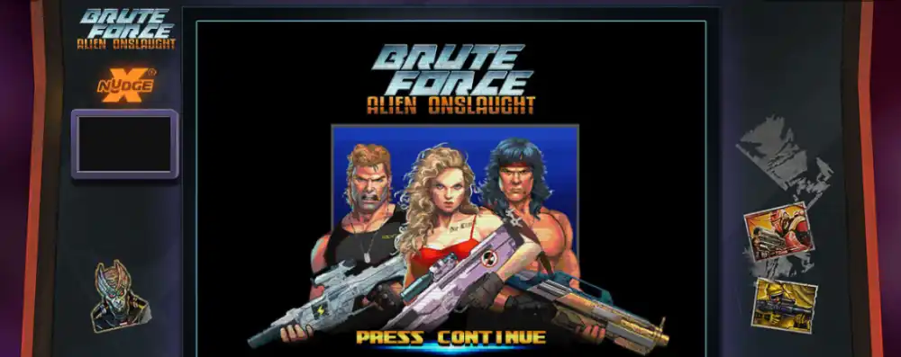 Brute Force Slot von Nolimit City — xNudge Wilds auf dem 5x5 Retro-Grid