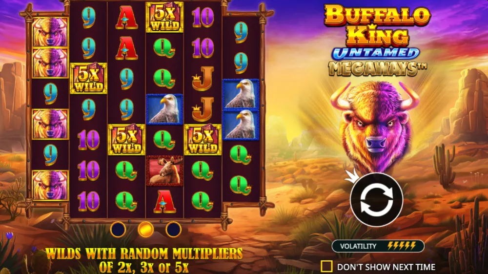 Buffalo King Untamed Megaways Slot von Pragmatic Play — Büffel-Megaways mit Wild-Multiplikatoren