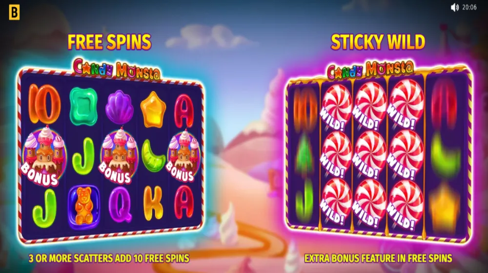 Candy Monsta Slot von BGaming — Süßigkeiten-Slot mit Sticky Wilds