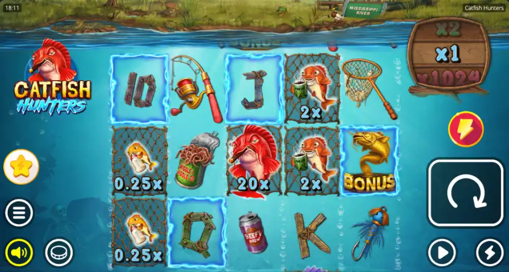 Catfish Hunters Slot von Nolimit City — Fish Multiplier und Electrical Frames