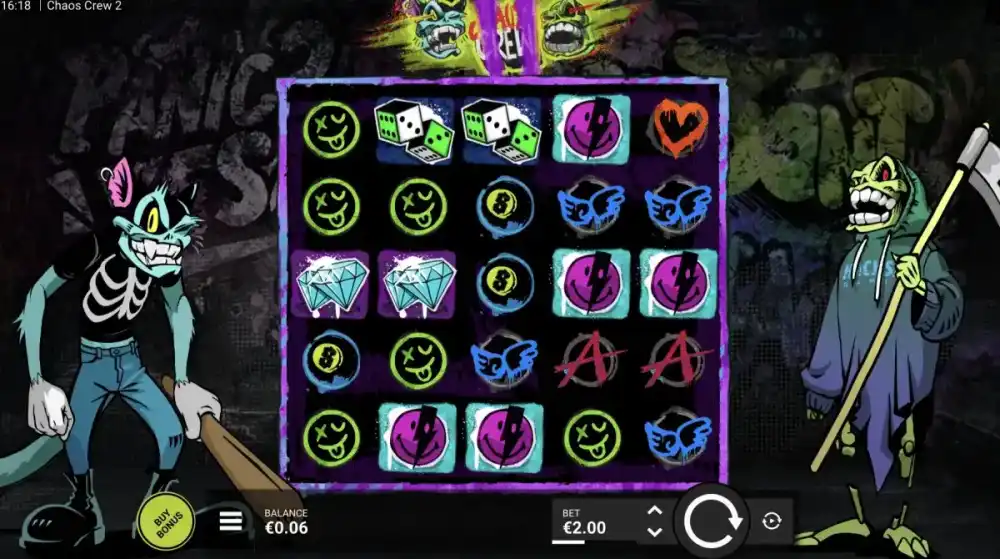Chaos Crew 2 Slot von Hacksaw Gaming — Wild-Multiplikatoren in Aktion