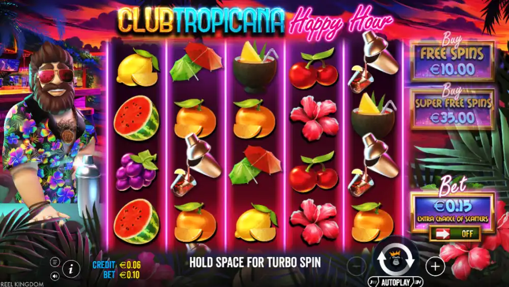 Club Tropicana Happy Hour Slot von Pragmatic Play — Freispiele mit Bartender Collect