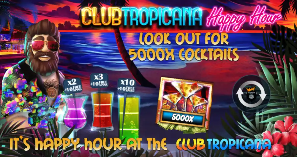 Club Tropicana Happy Hour Slot von Pragmatic Play — Tropischer Cocktail Slot mit Bartender Feature
