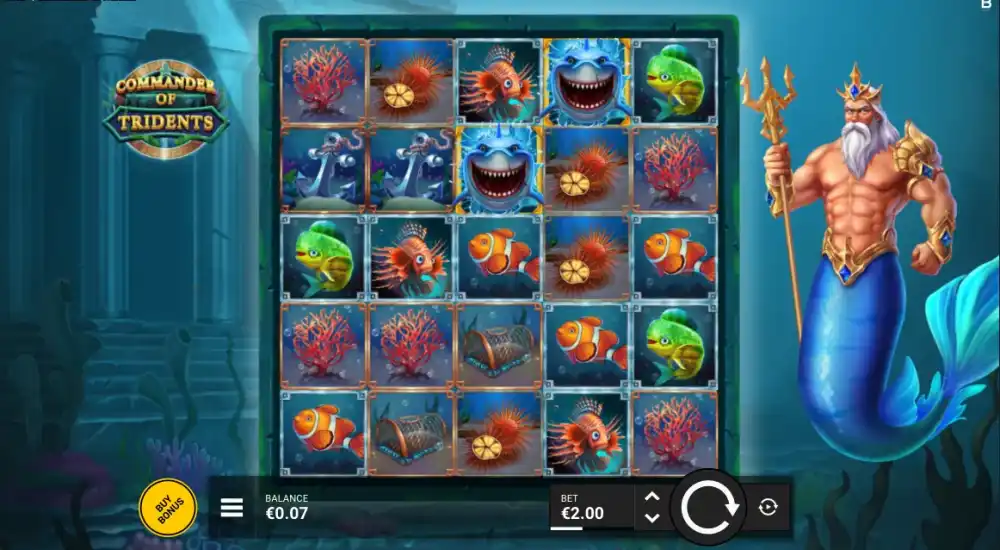 Commander of Tridents Slot von Backseat Gaming — Gameplay mit Mystery Gates