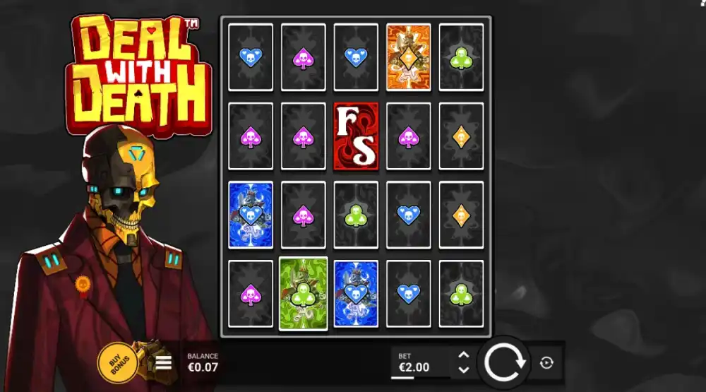 Deal with Death Slot von Hacksaw Gaming — Poker Mode Gameplay