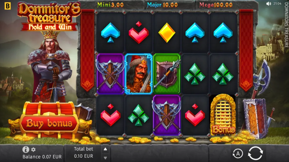 Domnitors Treasure Slot von BGaming — Giant Symbols auf dem Spielfeld
