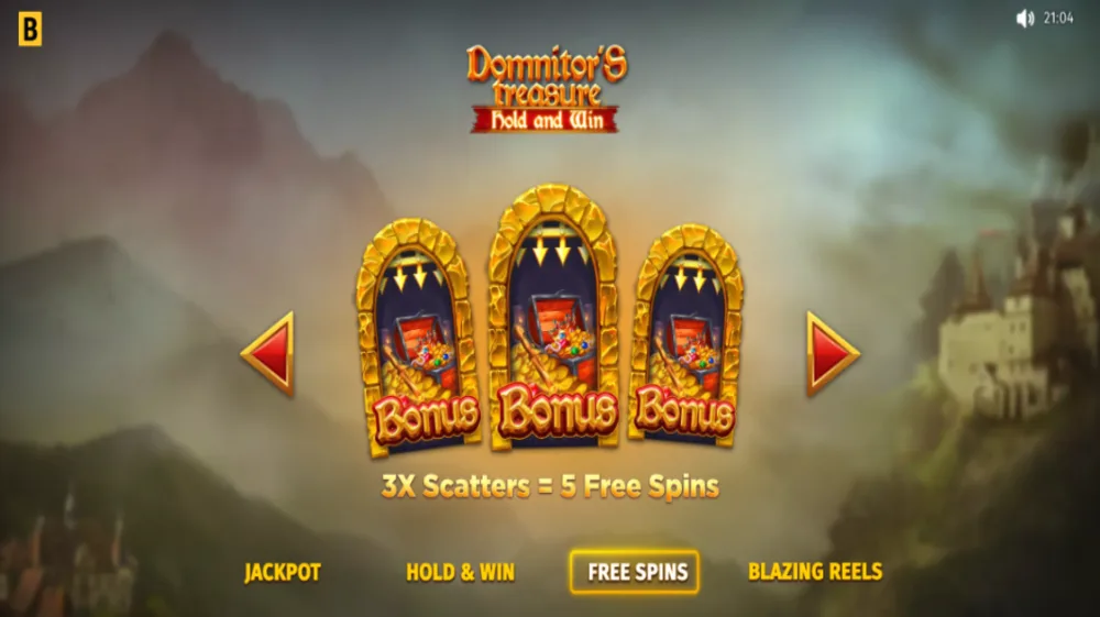 Domnitors Treasure Slot von BGaming — Mittelalterliches Schloss mit Goldmuenzen und Jackpots
