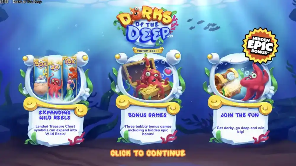 Bunte Unterwasser-Welt mit Octopus und Meerjungfrau auf dem 5x4 Slot-Grid von Hacksaw Gaming