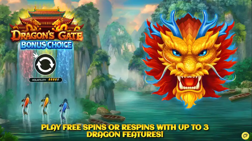 Dragon's Gate Bonus Choice Slot von Pragmatic Play — asiatischer Drachen-Slot mit Bonus Choice Mechanik
