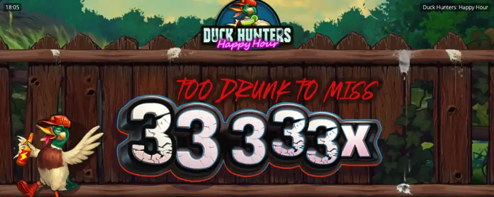 Duck Hunters Slot von Nolimit City — Scatter Pays mit xWays auf dem 6x5 Grid im Redneck-Jagd-Setting