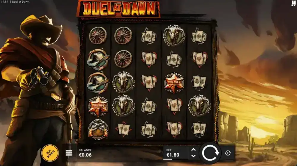 Duel at Dawn Slot von Hacksaw Gaming — DuelReel Duell zwischen Outlaw und Sheriff