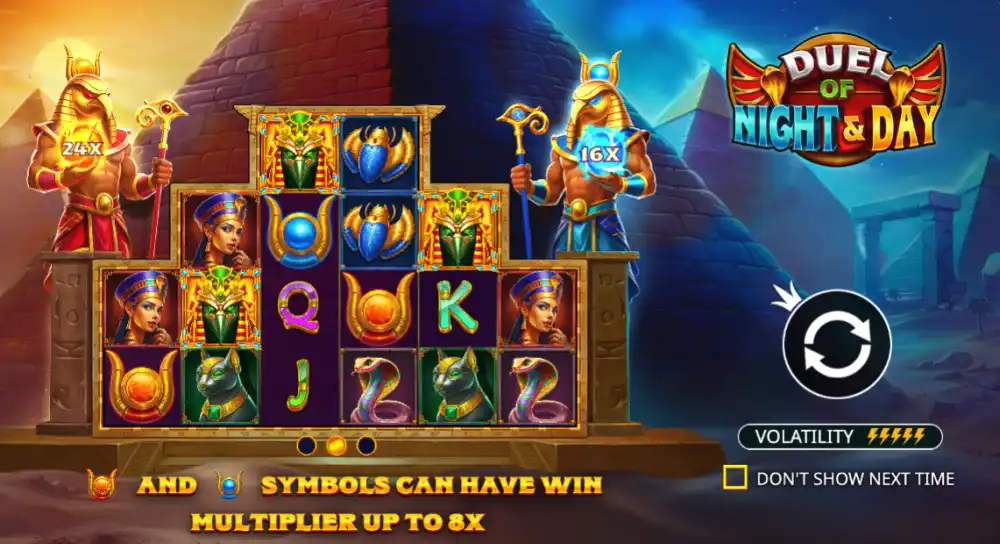 Duel of Night and Day Slot von Pragmatic Play — Tag-Nacht-Theme mit dualem Multiplikator-System