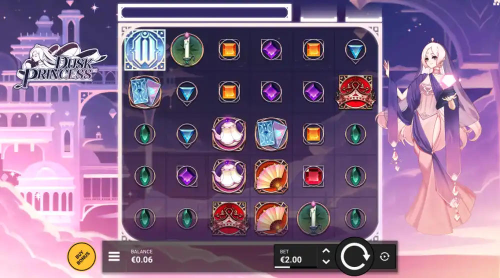 Dusk Princess Slot von Hacksaw Gaming — Blessing Bar und Cluster Pays in Aktion