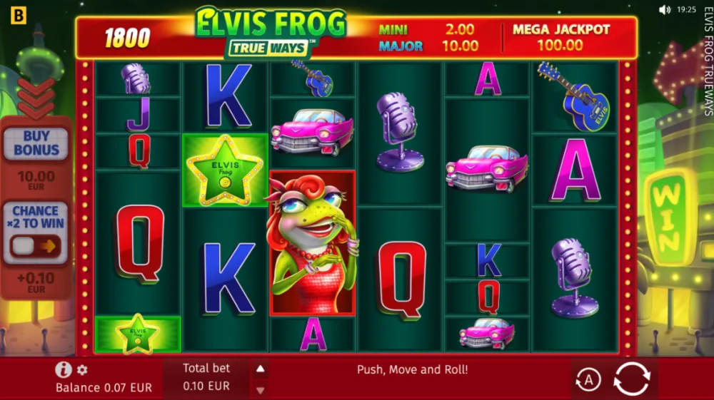 Elvis Frog TrueWays Slot von BGaming — Gameplay mit expandierten Walzen