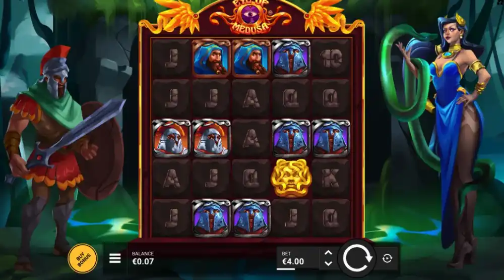 Eye of Medusa Slot von Hacksaw Gaming — Petrified Multipliers im Basegame