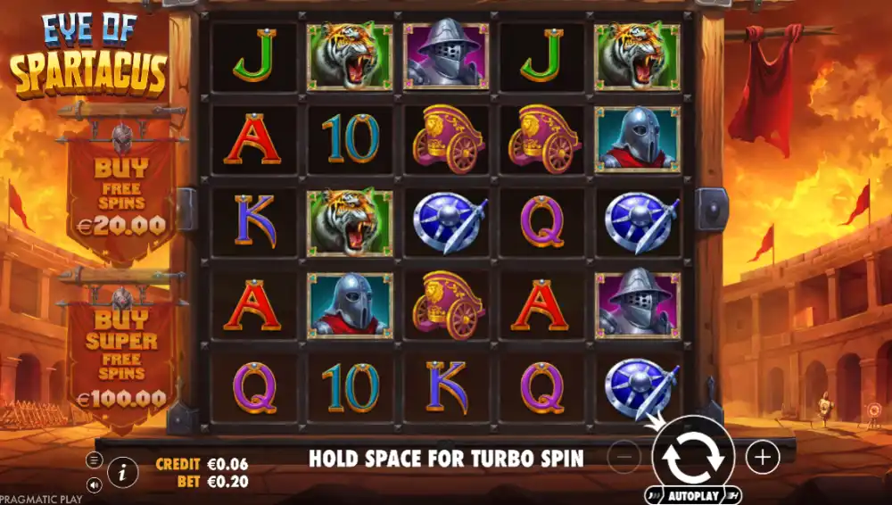 Eye of Spartacus Slot von Pragmatic Play — Gladiator-Arena mit Expanding Wild