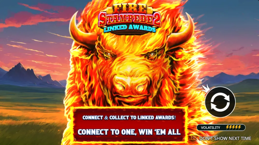 Fire Stampede 2 Slot von Pragmatic Play — Connect & Collect Grid mit Buffalo-Symbolen