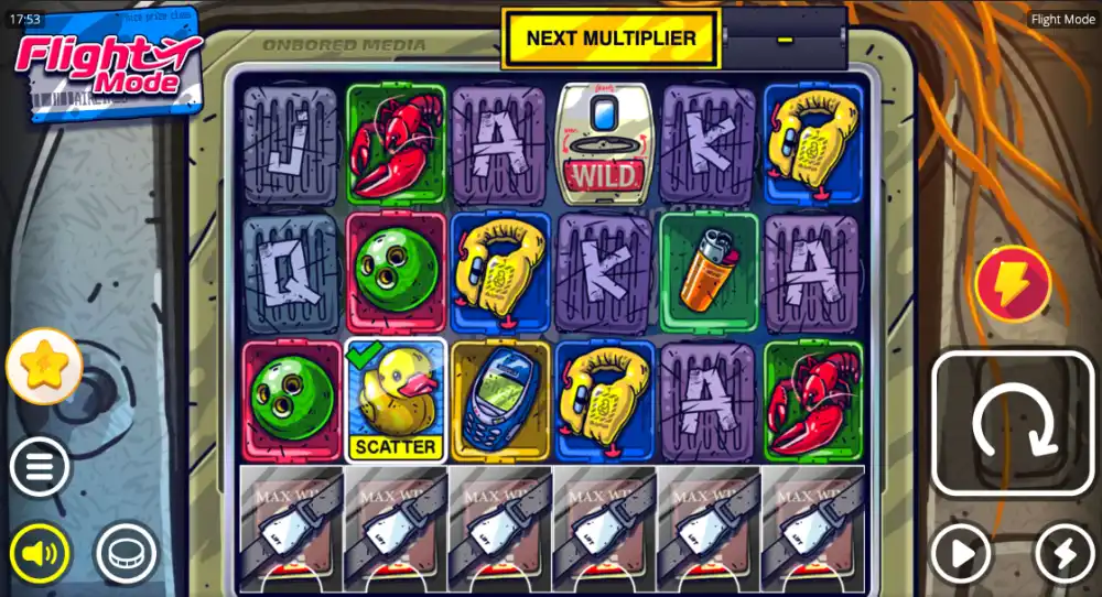 Flight Mode Slot von Nolimit City — xHole und Bombs in Aktion