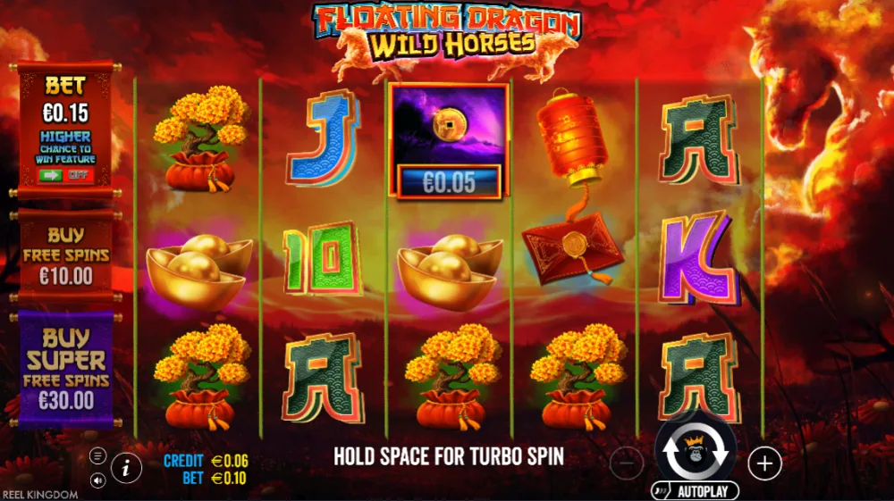Floating Dragon Wild Horses Slot von Pragmatic Play — Gameplay mit Wild-Metern
