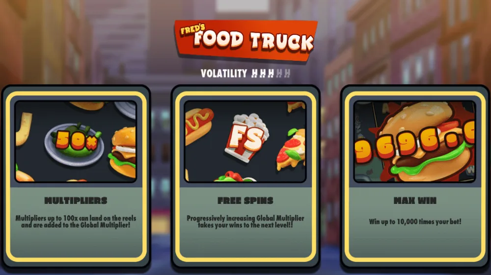 Fred's Food Truck Slot von Hacksaw Gaming mit Chili-Multiplikatoren